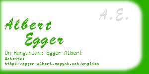 albert egger business card